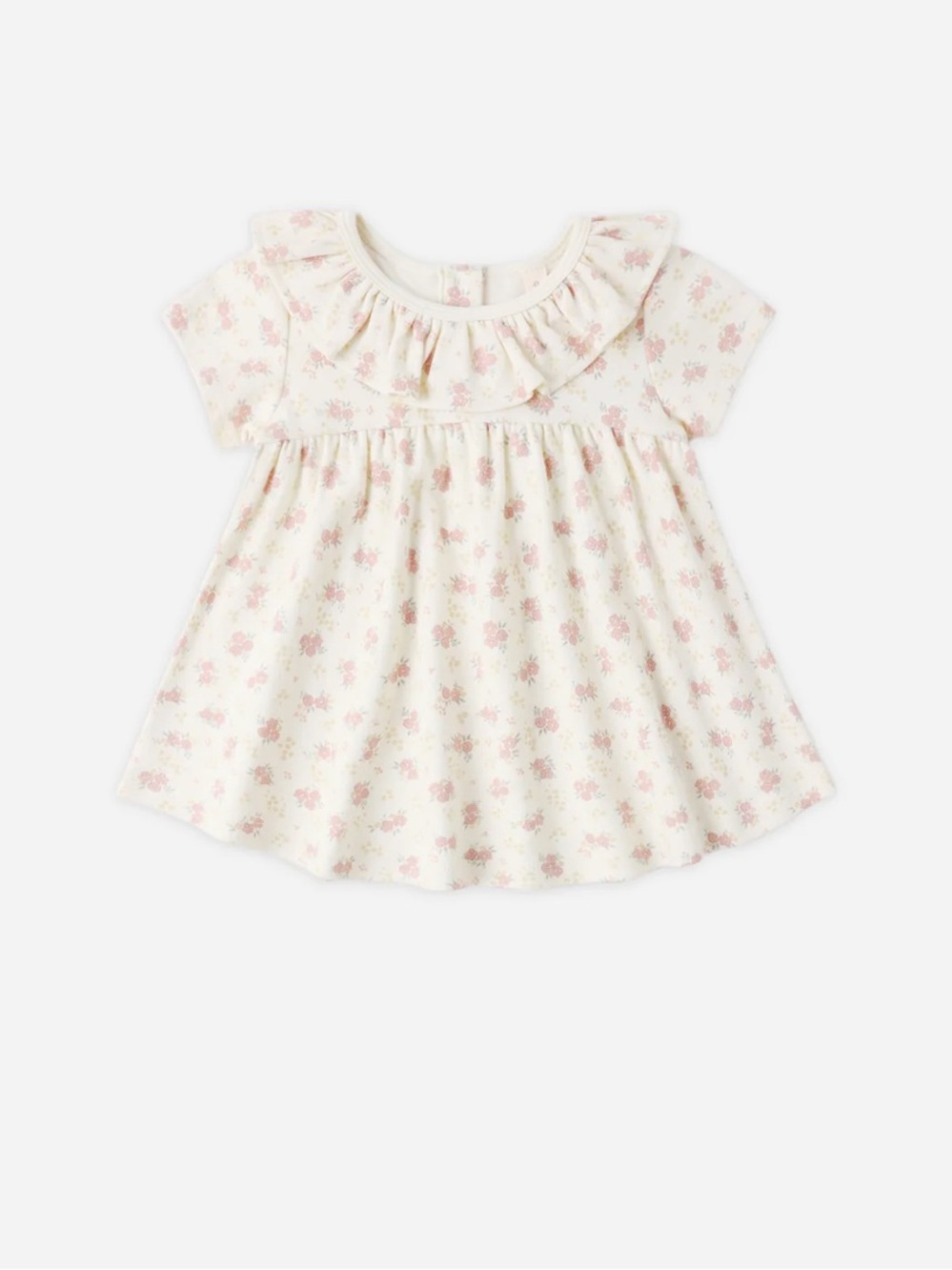 Quincy Mae Ruffle Collar Jersey Dress Flower